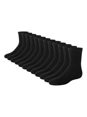 Mens Crew Socks Cushioned Moisture Wicking Arch Support Comfort Fit